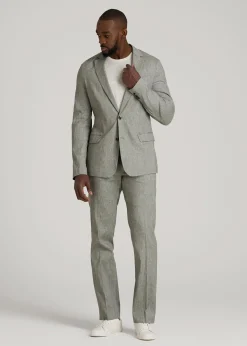 Stretch Linen Blazer for Tall Men