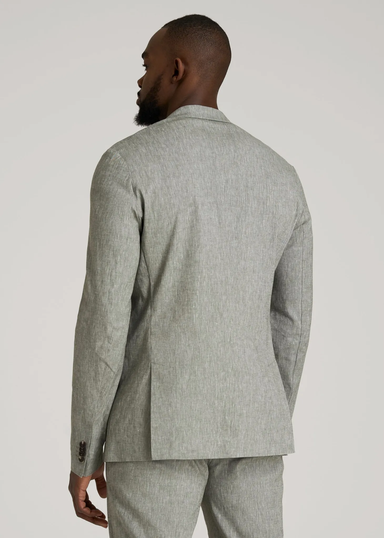 Stretch Linen Blazer for Tall Men