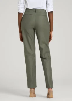 Stretch Linen Blend Dress Pants for Tall Women