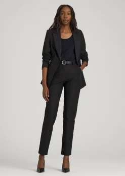 Stretch Linen Blend Dress Pants for Tall Women