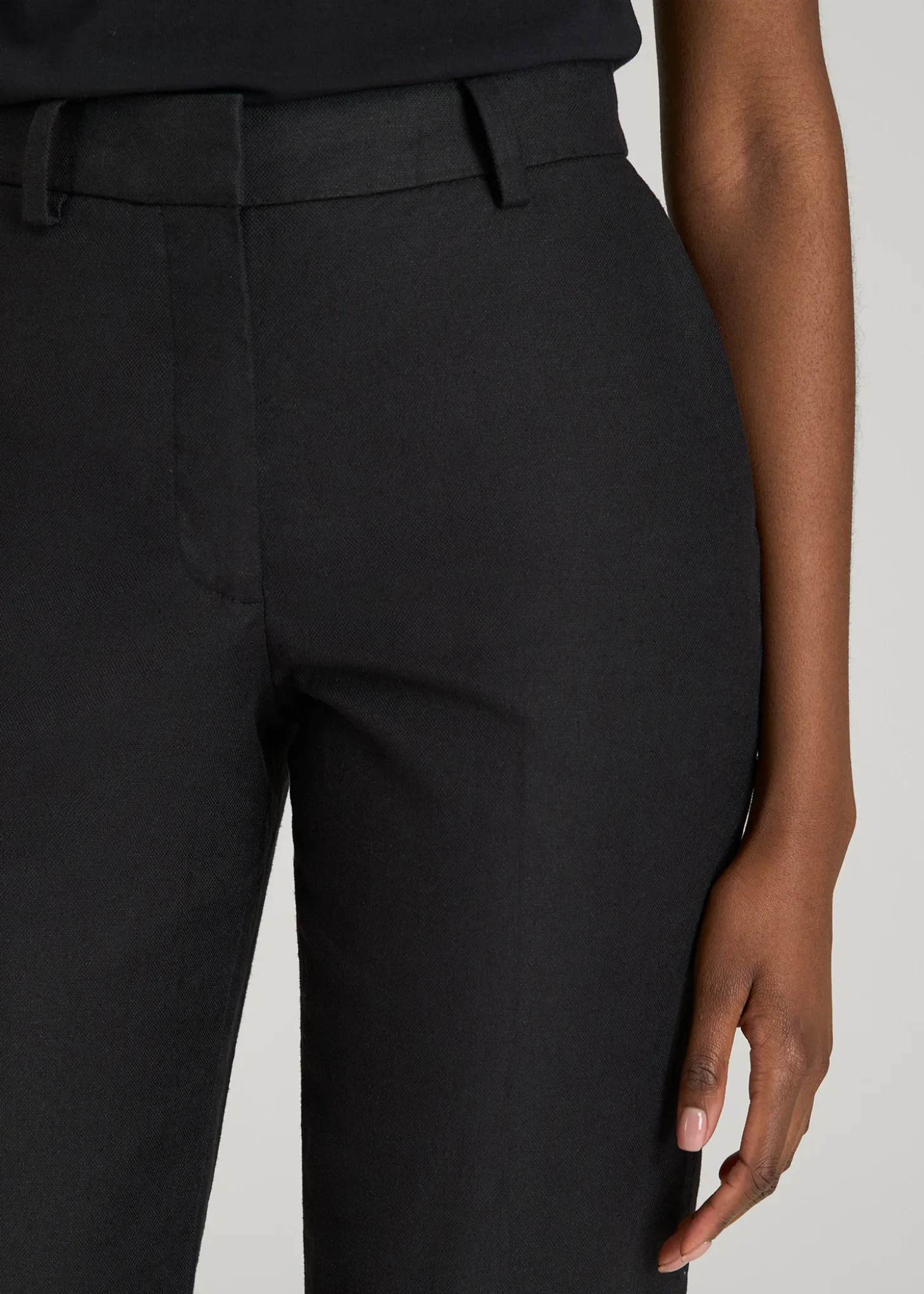 Stretch Linen Blend Dress Pants for Tall Women