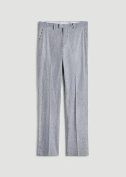 Stretch Linen Dress Pants for Tall Men