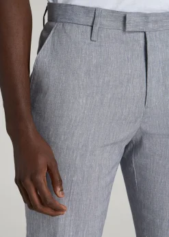 Stretch Linen Dress Pants for Tall Men