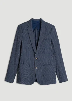 Stretch Seersucker Blazer for Tall Men