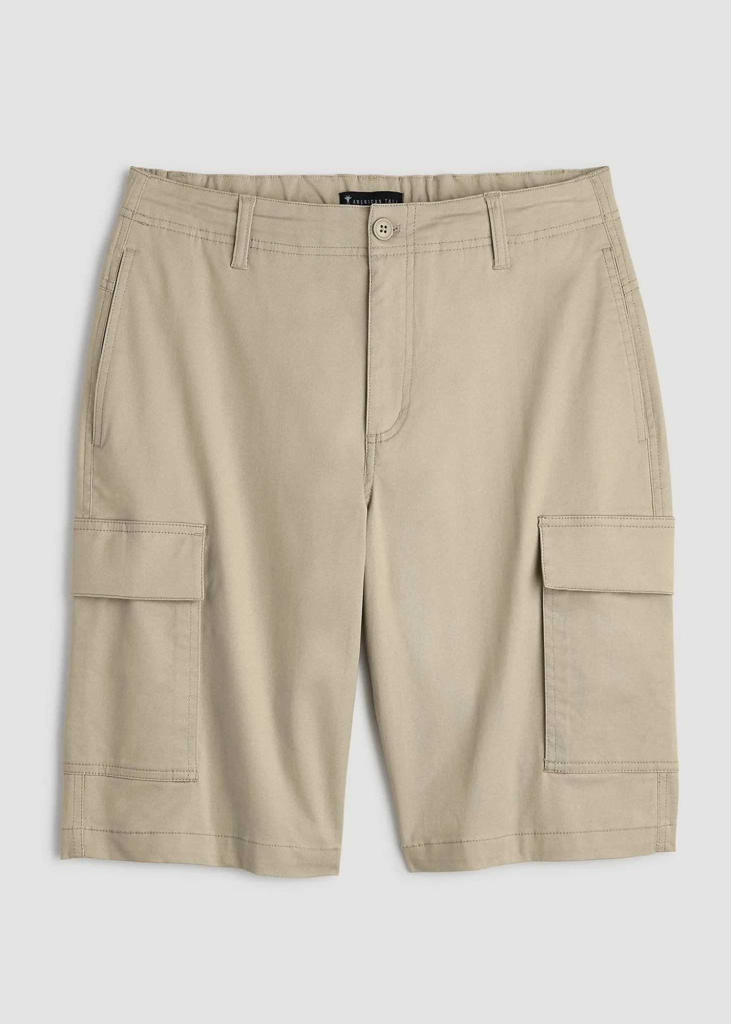 Stretch Twill Cargo Shorts for Tall Men