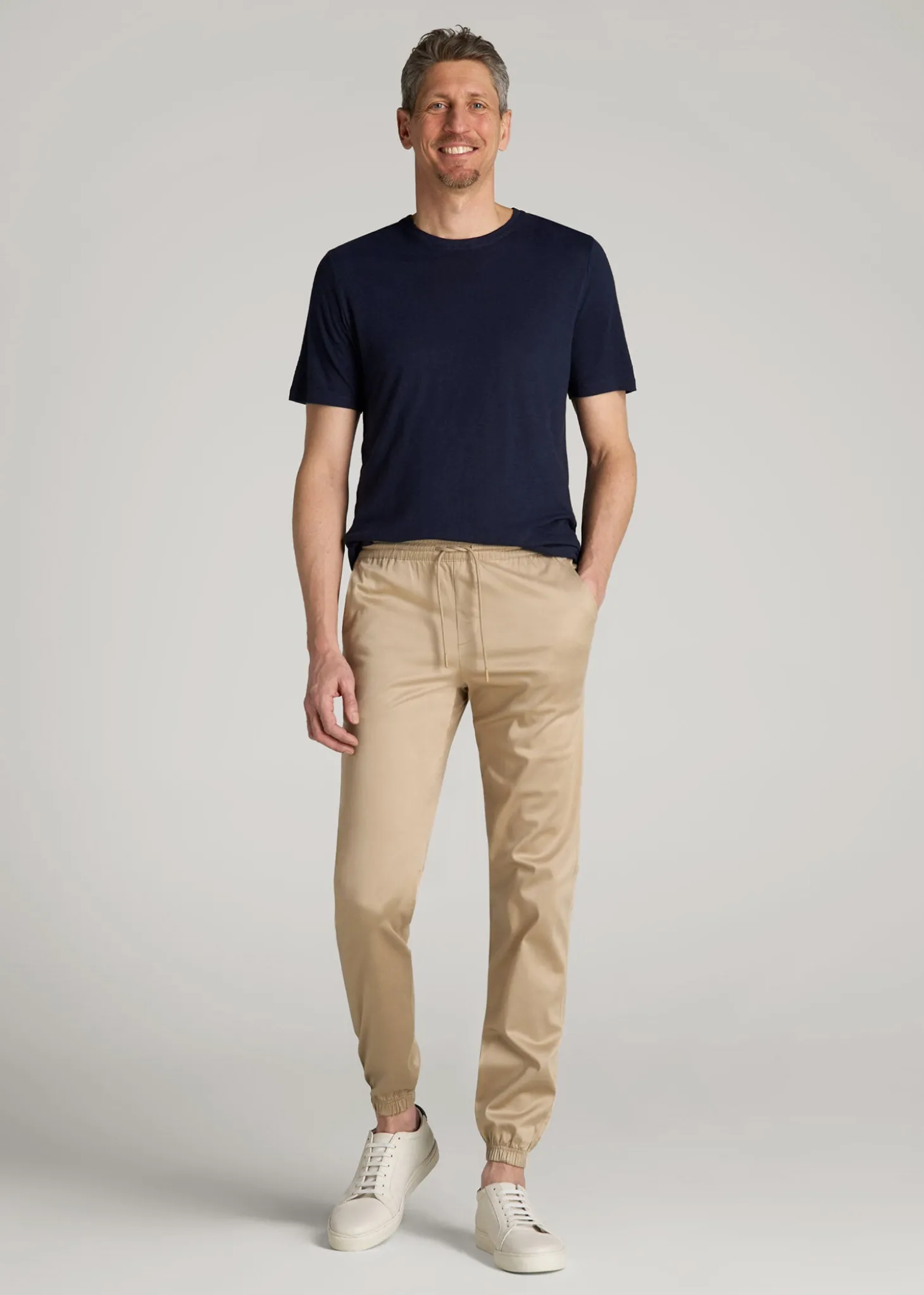 Stretch Twill Jogger Pants for Tall Men