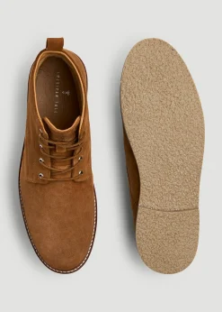 Suede Crepe Sole Boots for Tall Men