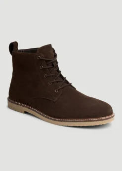 Suede Crepe Sole Boots for Tall Men