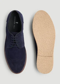 Suede Wingtip Oxfords for Tall Men