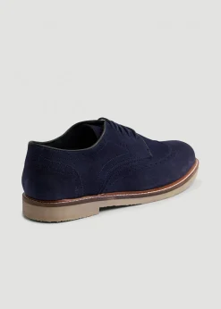 Suede Wingtip Oxfords for Tall Men