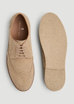 Suede Wingtip Oxfords for Tall Men