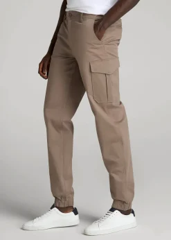 TAPERED-FIT Stretch Cotton Cargo Jogger Pants for Tall Men
