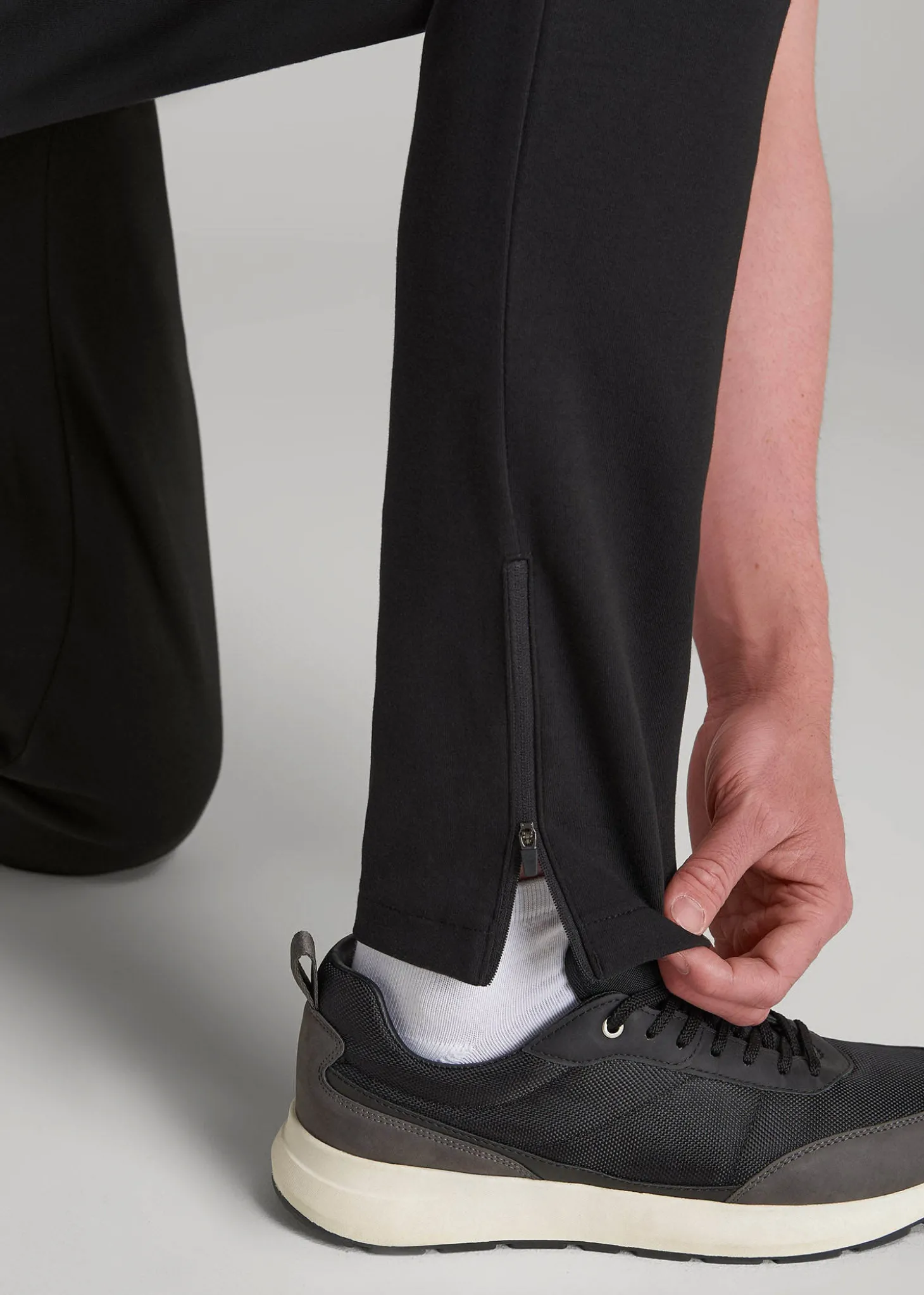Tech-Knit Zip Joggers for Tall Men