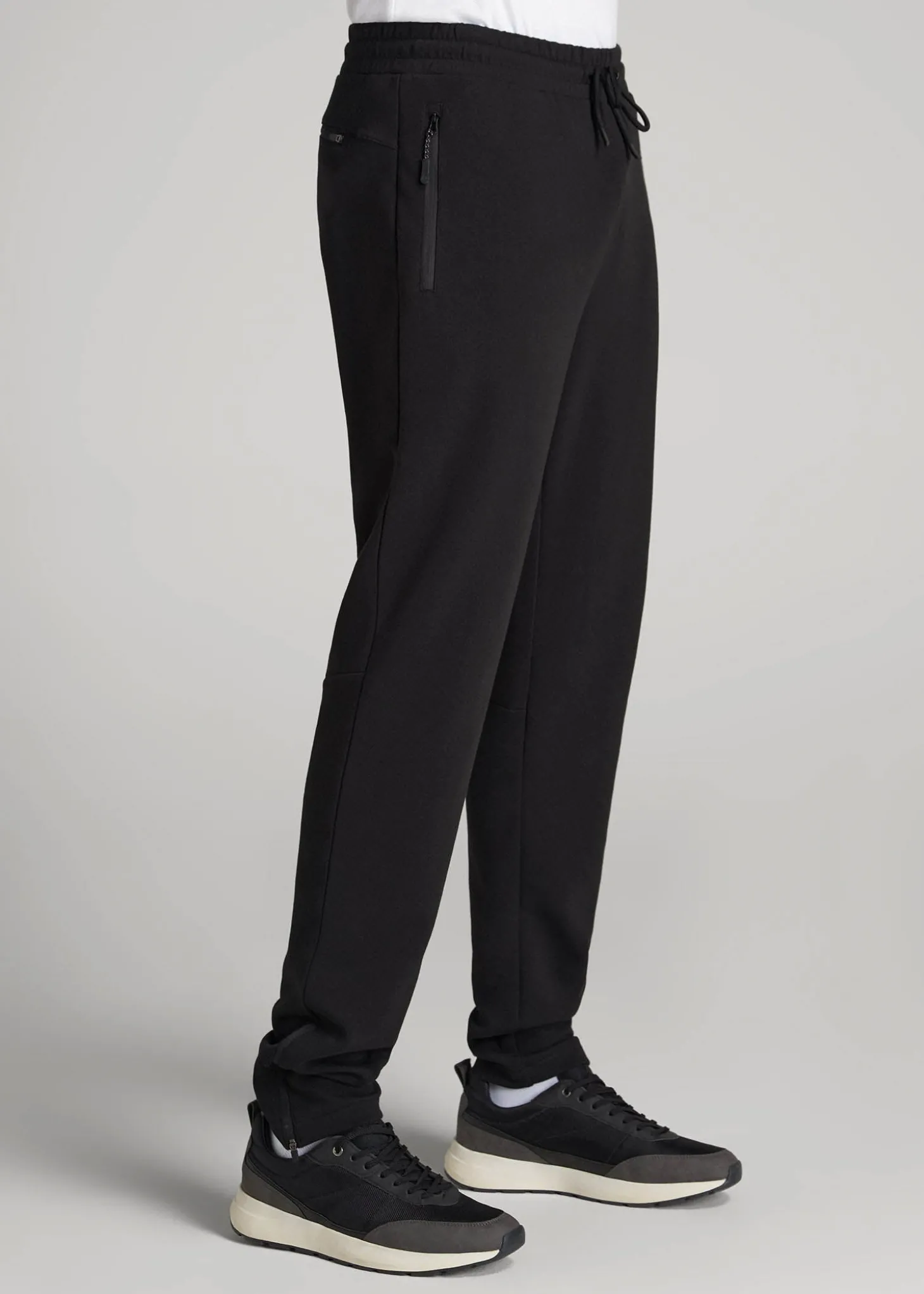 Tech-Knit Zip Joggers for Tall Men