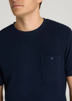 Terry Cotton Pocket Tee for Tall Men