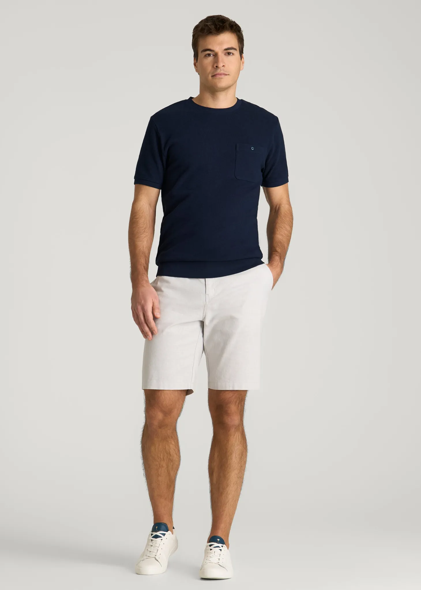 Terry Cotton Pocket Tee for Tall Men
