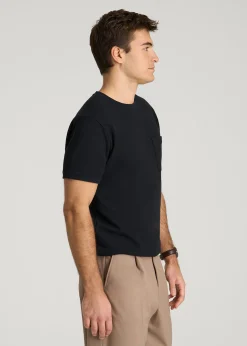 Terry Cotton Pocket Tee for Tall Men