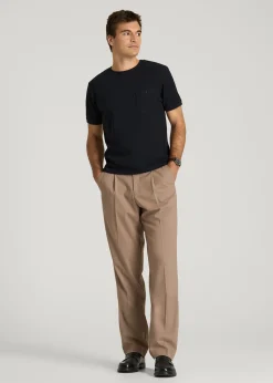 Terry Cotton Pocket Tee for Tall Men
