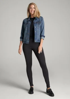 Textured Back-Pocket Leggings for Tall Women