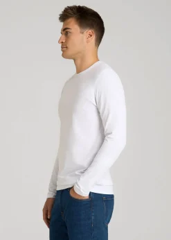 The Essential Modern Fit Crewneck Long Sleeve Tee for Tall Men