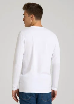 The Essential Modern Fit Crewneck Long Sleeve Tee for Tall Men