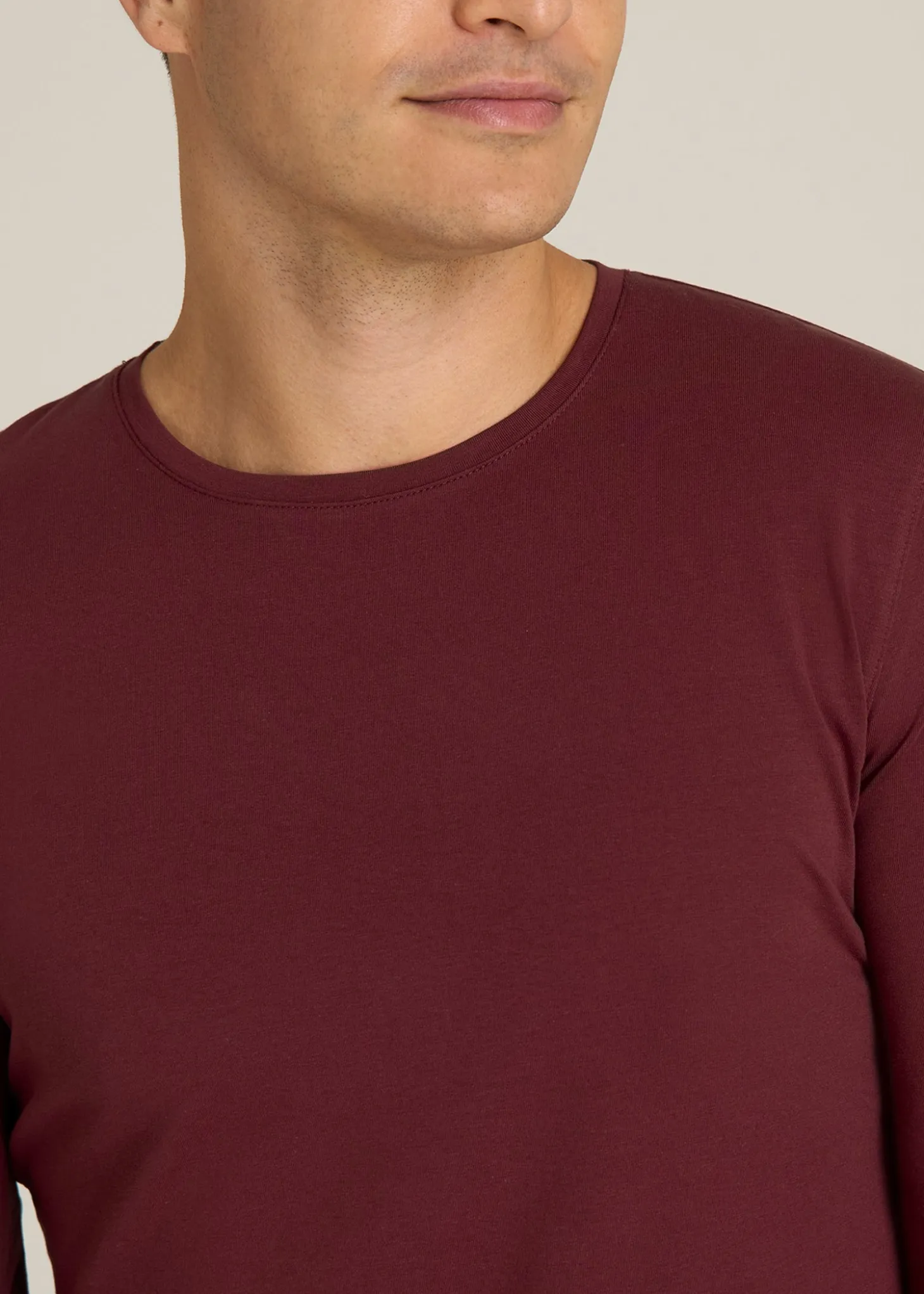 The Essential Slim Fit Long Sleeve Tee for Tall Men