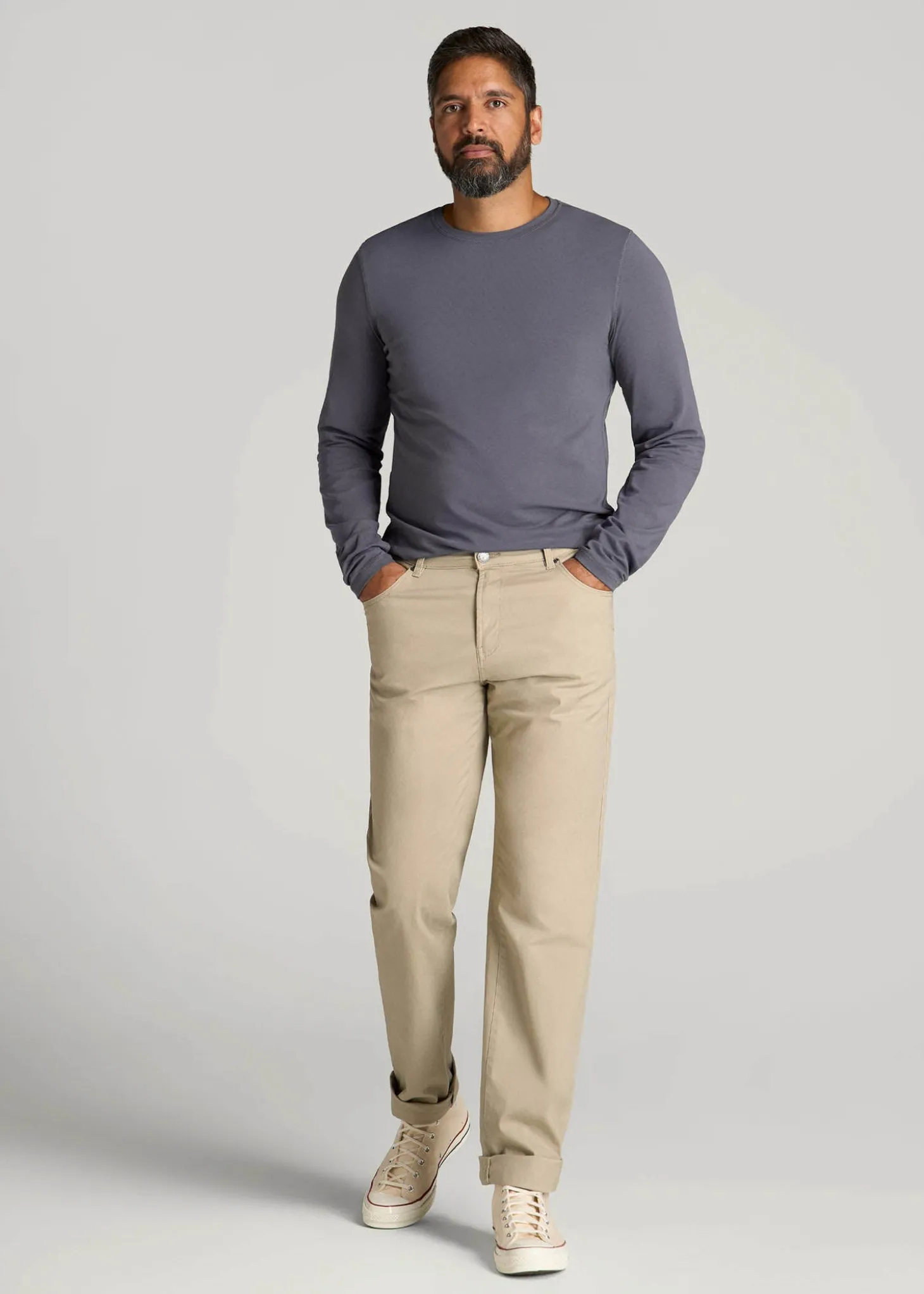 The Essential Slim Fit Long Sleeve Tee for Tall Men