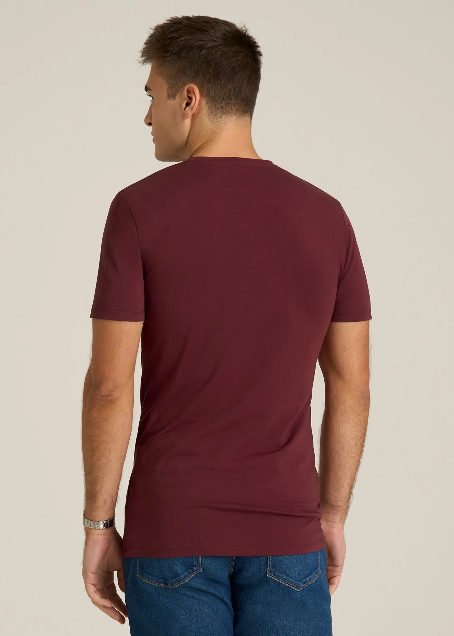 The Essential Slim Fit V-Neck Tee for Tall Men