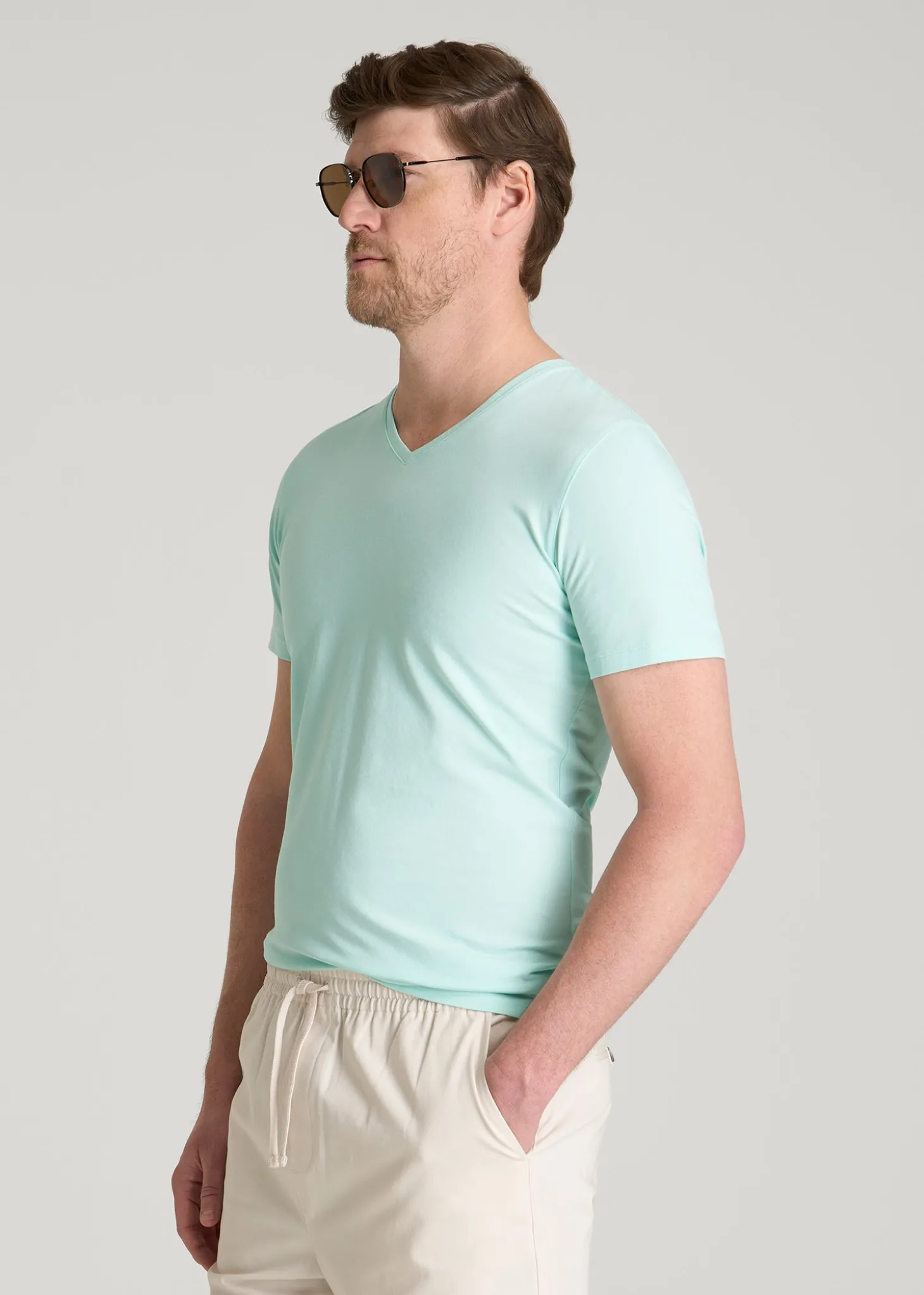 The Essential Slim Fit V-Neck Tee for Tall Men