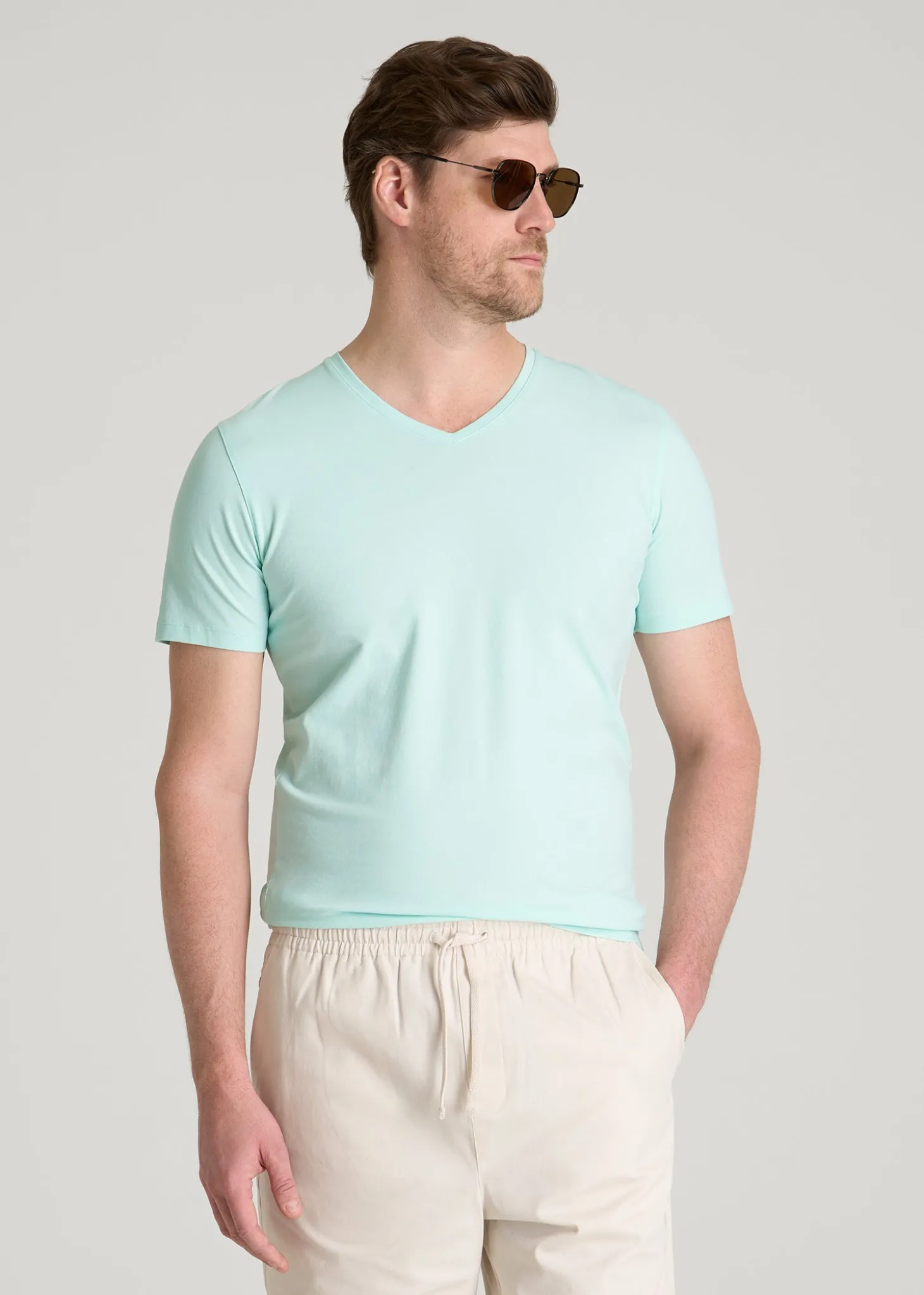 The Essential Slim Fit V-Neck Tee for Tall Men