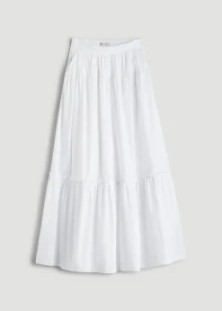 Tiered Cotton Maxi Skirt for Tall Women