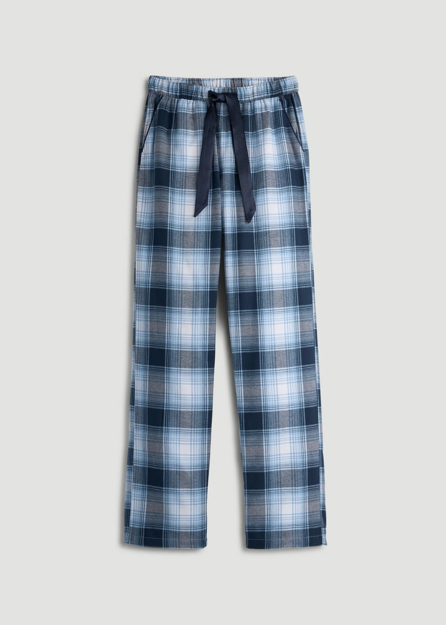 Tie Waist Flannel Pajama Pants for Tall Women