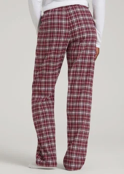 Tie Waist Flannel Pajama Pants for Tall Women