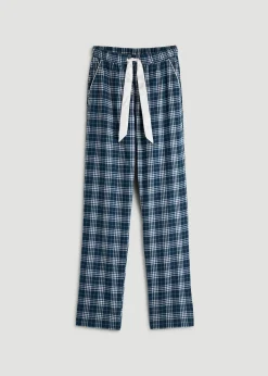 Tie Waist Flannel Pajama Pants for Tall Women