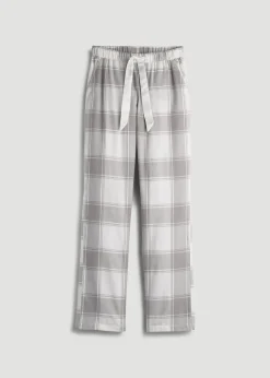 Tie-Waist Flannel Pajama Pants for Tall Women