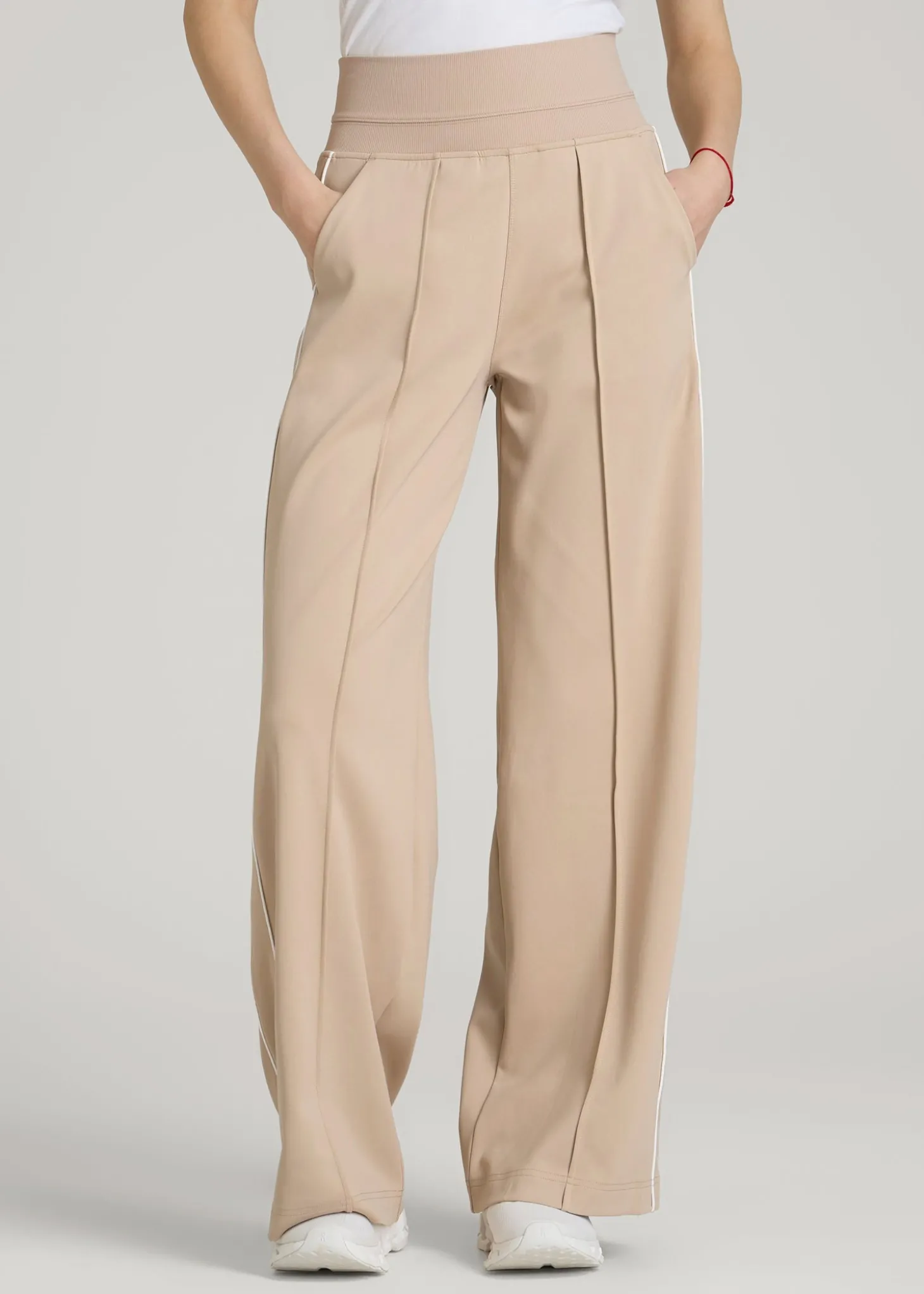 Track Pants with Piping for Tall Women