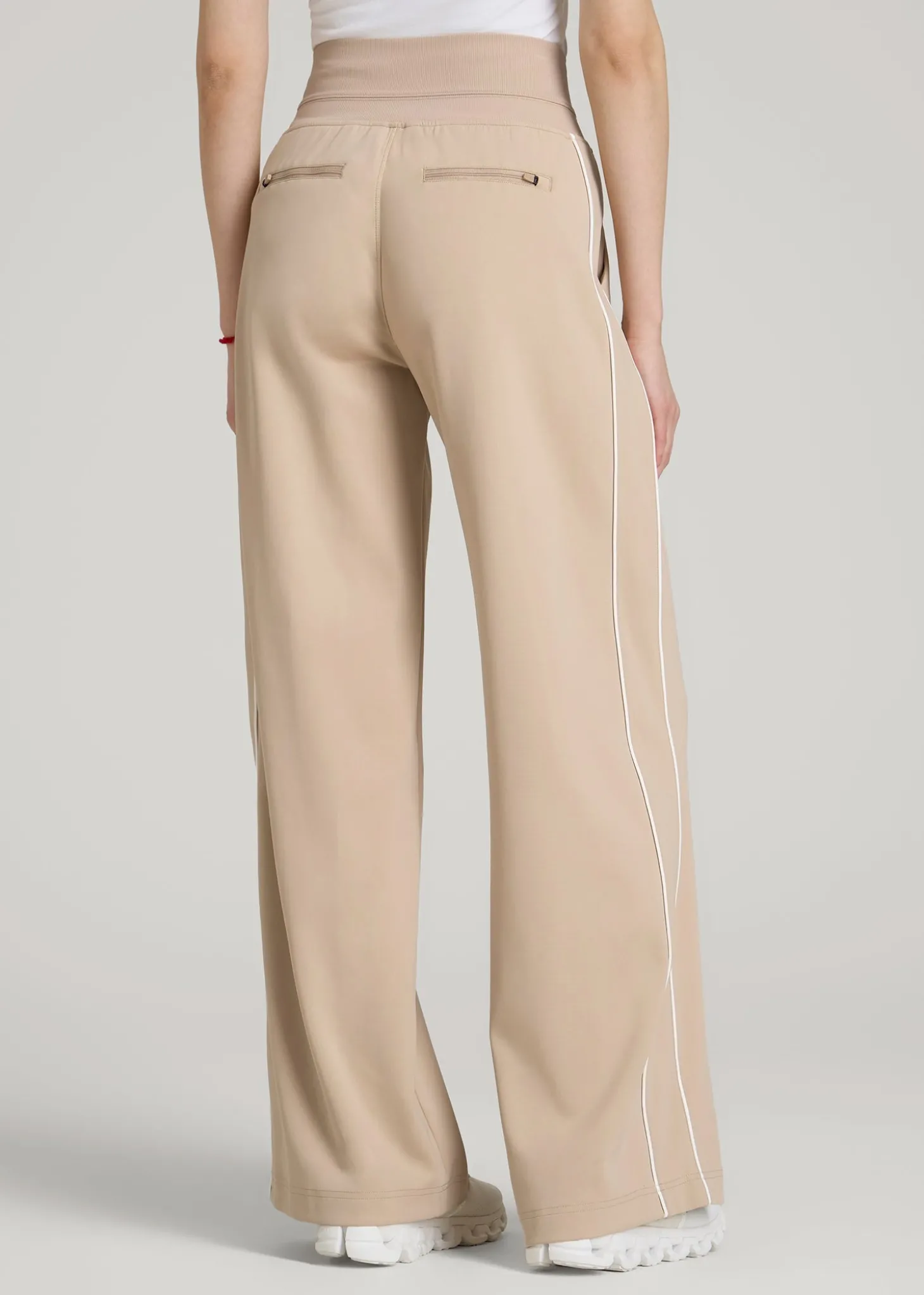 Track Pants with Piping for Tall Women