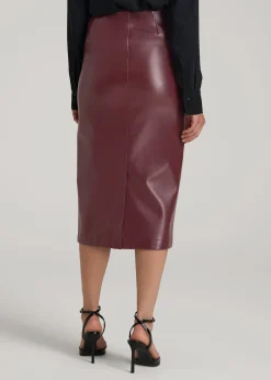 True Touch Leather Pencil Skirt for Tall Women