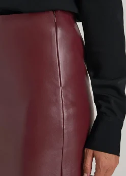 True Touch Leather Pencil Skirt for Tall Women