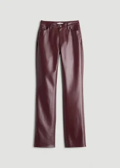 True Touch Leather Straight Leg Pants for Tall Women