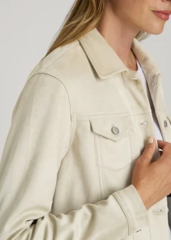 True Touch Suede Trucker Jacket for Tall Women