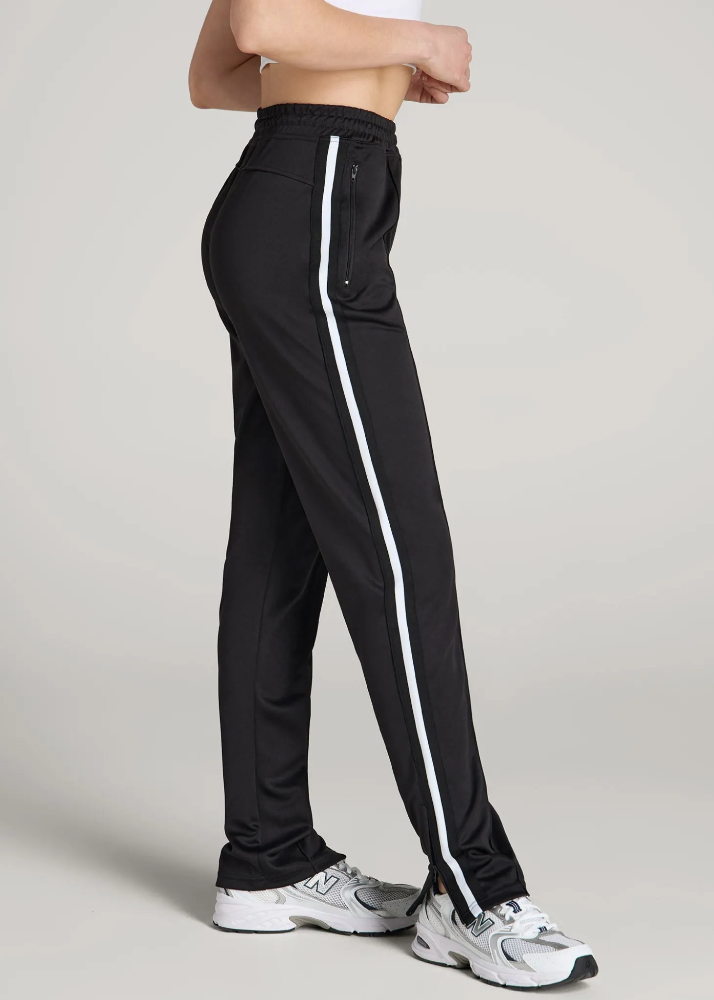 Ultra Lightweight Tricot Athletic Stripe Pants for Tall Women
