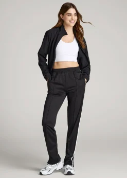 Ultra Lightweight Tricot Athletic Stripe Pants for Tall Women