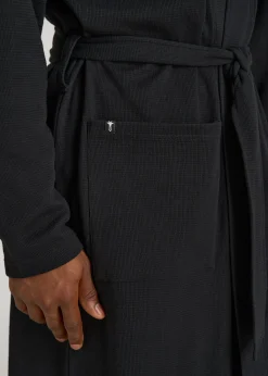 Waffle-Knit Lounge Robe for Tall Men