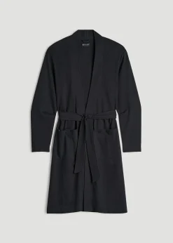 Waffle-Knit Lounge Robe for Tall Men