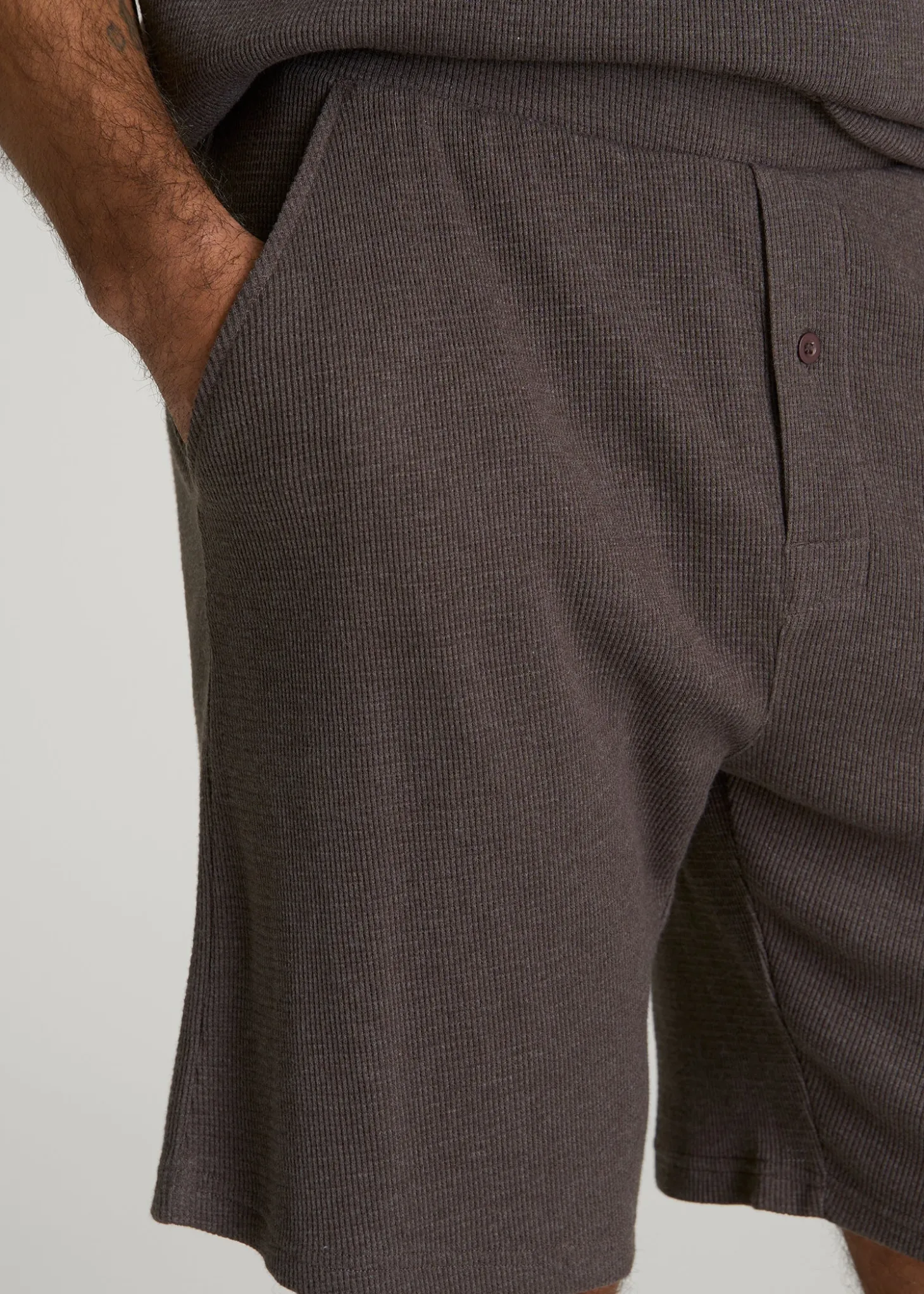Waffle Lounge Shorts for Tall Men