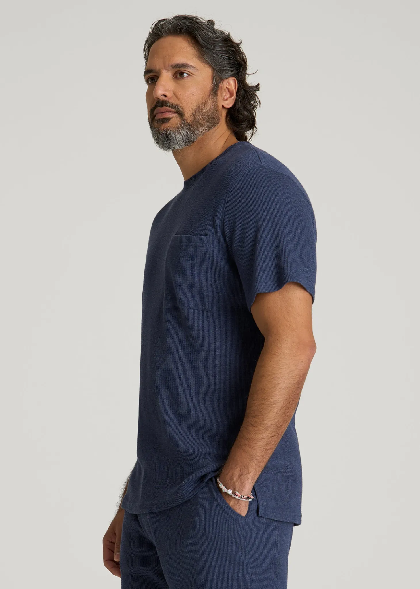 Waffle Lounge Top for Tall Men