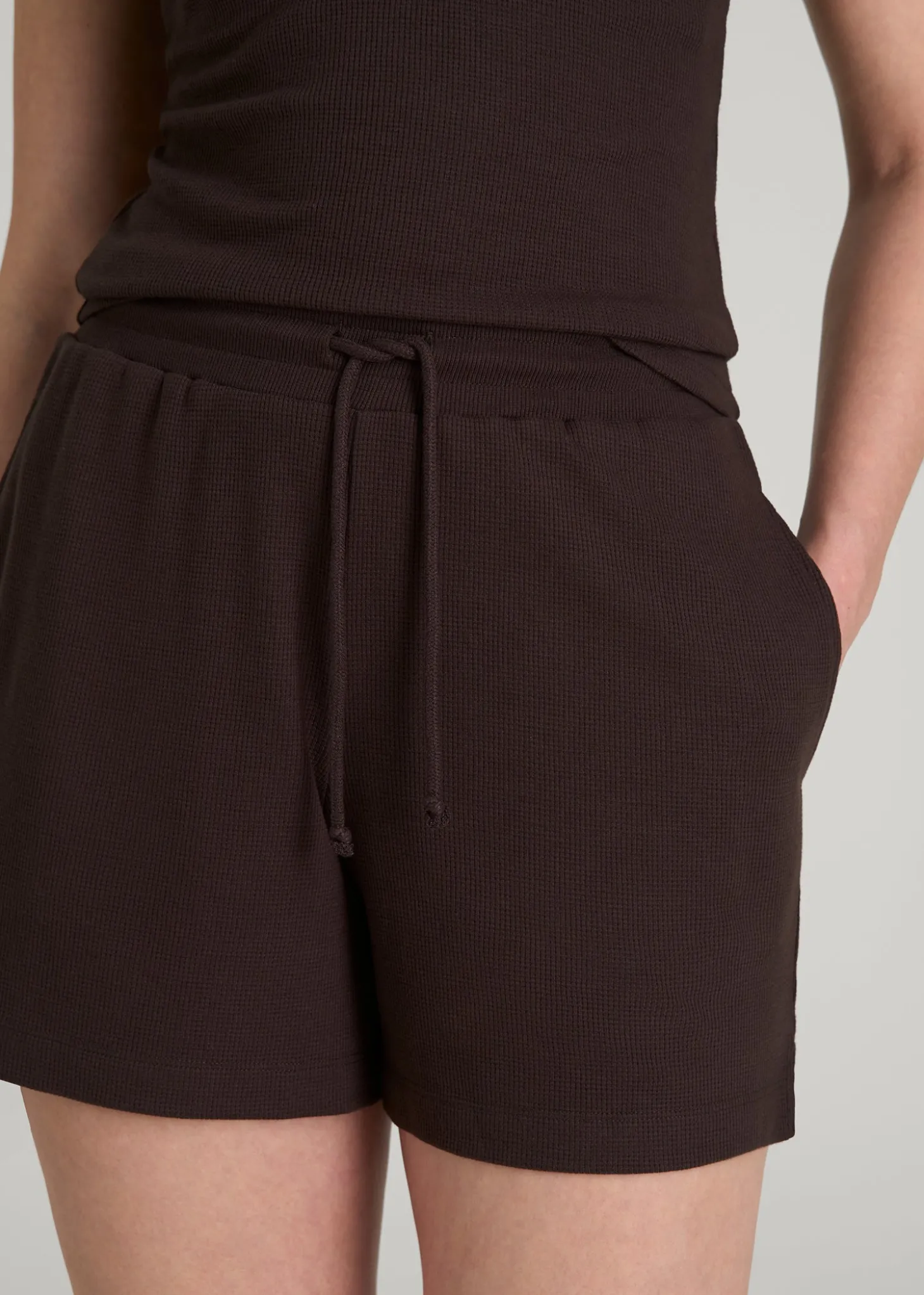 Waffle Sleep Shorts for Tall Women