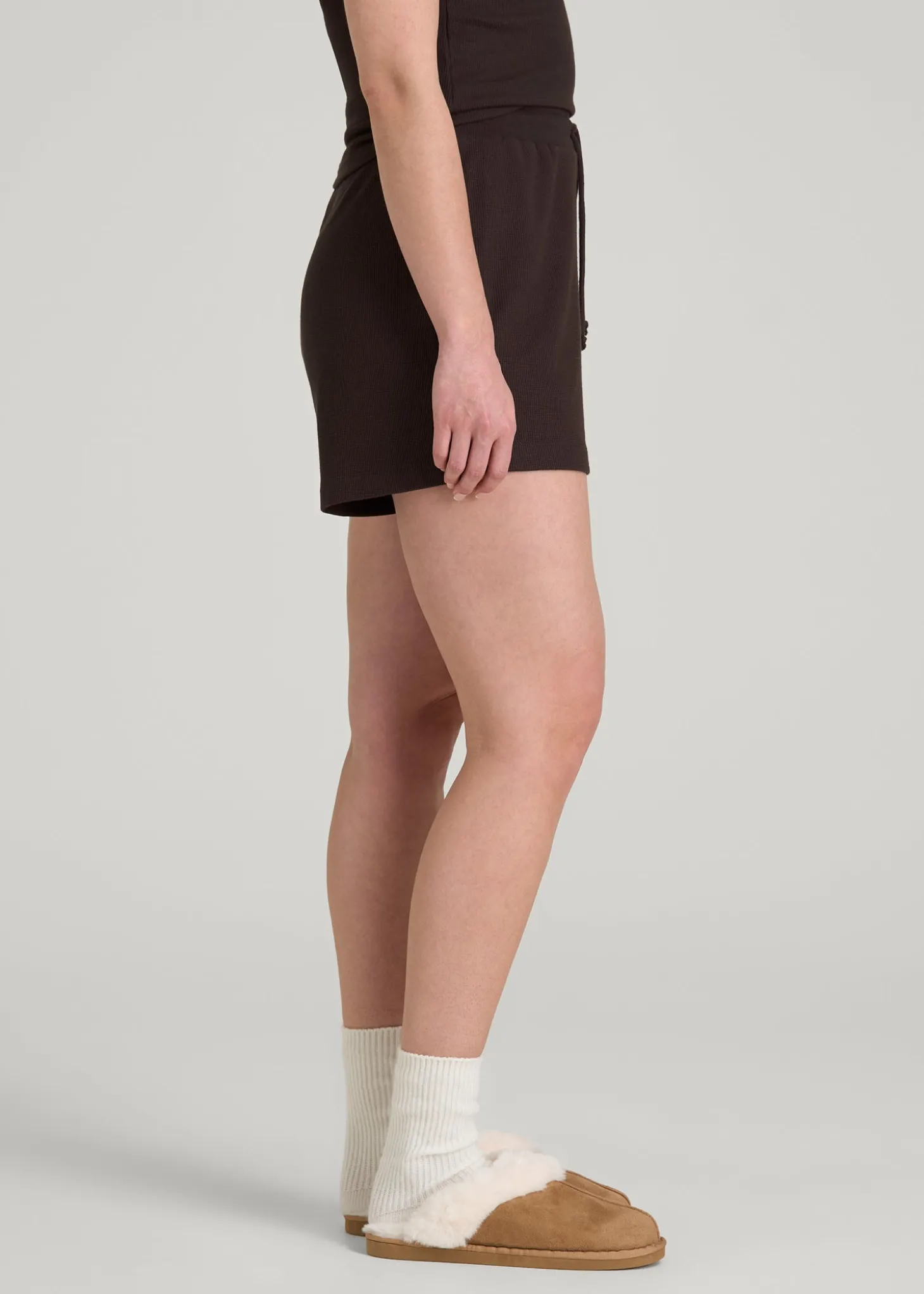 Waffle Sleep Shorts for Tall Women