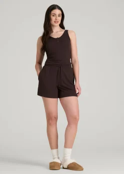 Waffle Sleep Shorts for Tall Women